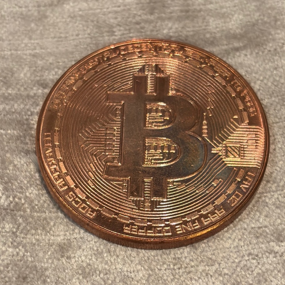 Bitcoin Commemorative Coin .999 Copper pure copper 2022
